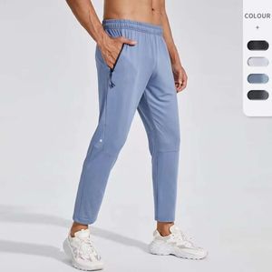 LL Men's Jogger Long Pants Sport Yoga Outfit Quick Dry Drawstring Gym Pockets Sweatpants Trousers Mens Casual Elastic Waist fitness High street leisure Colors