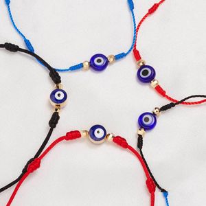 Urok bransoletki Turkish Lucky Evil Eye Bracelets for Wome ręcznie robiony pleciony Czerwony Czarny Rope 7 węzłów Szczęście Biżuter Przyjaźń Dr Dhgarden Dhd8u