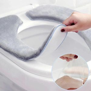 Toilet Seat Covers Bathroom Cushion Washable Soft Warmer Mat Cover Pad Warm Accessories Reusable