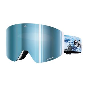 designer Winter new professional ski goggles magnetic anti-fog outdoor sports high-definition vision goggles good polarized youth Style Special Frame Snowboard