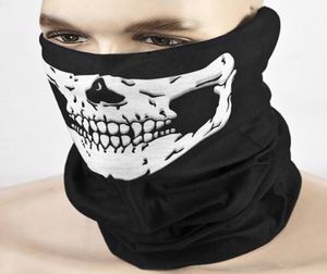 Masks Magic Bicycle Ski Skull Half Face Mask Ghost Scarf Multi Use Neck Cycling Caps1037360