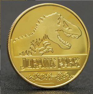 Arti e mestieri Moneta commemorativa placcata in oro dei dinosauri nel Jurassic Park degli Stati Uniti