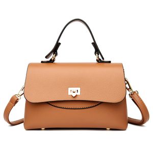 Bolsas de couro puro para mulheres, estilo de luxo, bolsas de ombro, senhoras Messenger Bags feminino crossbody sac modelos europeus