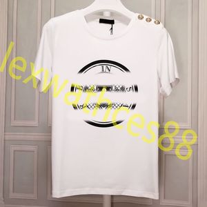 5A quality Designer Summer New White Black T-Shirts women teeswool Designer O-Neck Short Sleeve Men's Clothing Christmas present Luxury