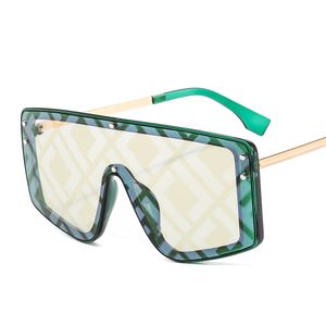 Солнцезащитные очки с дизайнерскими буквами, женские линзы для ПК, полнокадровые, UV400, солнцезащитные, с роскошным принтом, модные очки FD, большие размеры, Lunette de Soleil homme luxe