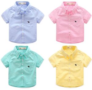 Kids Shirts Summer Children's Clothes Baby Boys Shirts Solid Short Sleeve Cotton Kids Shirts for Boys Girls Child Causal Shirt Top Gift 230408