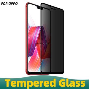 3D Full Cover Privacy Tempered Glass Phone Anti Spy Screen Protector för Oppo A74 A95 A94 Reno8Pro Reno7 Reno6 Reno5 A92S A91 A31 A52 A12 K5 A1K F11PRO