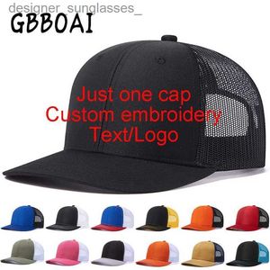 Stingy Brim Chapéus Personalizado Bordado Beisebol C Verão Quebrável Net Em Branco Caminhão Cs Homens Mulheres Texto Carta Richardson Chapéus CustomL231109