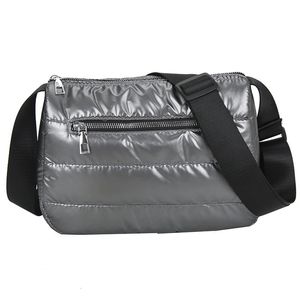 Evening Bags Vento Marea Space Padded Women Shoulder Bag For Winter Designer Nylon Cotton Warm Crossbody Black Flap Purse Handbag 231108