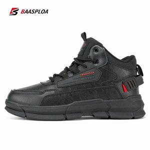 Boots Baasploa Men Winter Cotton Shoes Leather Waterproof Casual Shoes For Men Fashion Plush Warm Sneakers Non-slip Outdoor 231108