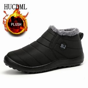 Boots Winter Men Ankle Boots Warm Plush Waterproof Cloth Snow Boots Unisex Women Non-slip Outdoor Casual Walking Men Shoes 231108