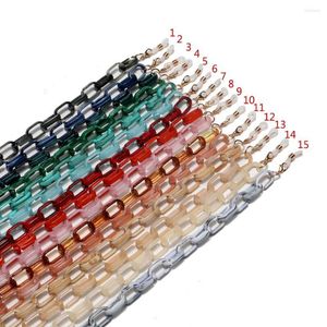 Chains Acrylic Mask Rope Glasses Chain 15 Colors Amber Multi-color Concave Shape