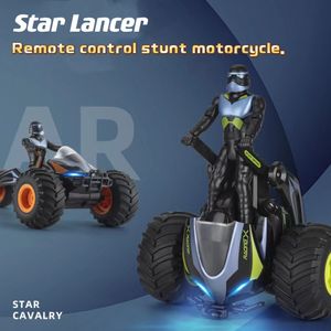 New RC Motorcycle Stunt Car Boy Electric Toy Car Beach Buggy Morphing Spinning Control Boys Toys For Children