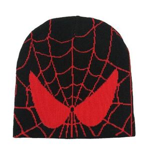 New Cartoon Spider Berretti ricamati Cappello Uomo Inverno Autunm Caldo berretto lavorato a maglia Berretto in morbida lana Skullies Berretti Berretti Ragazzi Regali GC2458