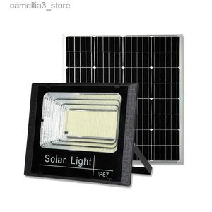 Solar Wall Lights Solar Flood Lights 50w 100w 200w 300w 500w LED Solar Powered Spotlight Outdoor Waterproof Reflector Solar with Remote Control Q231109