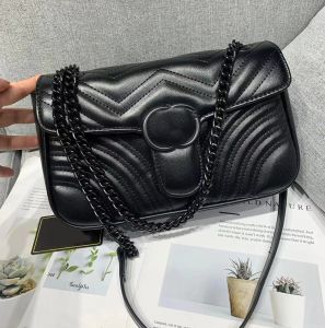 6 stil mode axelväskor kvinnor läder handväskor handväska crossbody väska svart kedja brev messenger väskor designer tote