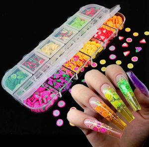 Decorações de arte de unhas estilo misto 3d frutas pequenas fatias adesivo de argila de polímero decoração diy designs fatia unhas dicas acessórios 6812699