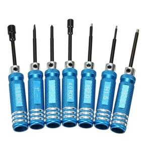 Küchenarmaturen 7 STÜCKE Schwarz/Blau Edelstahl Hex Schraubendreher Kit Reparatur Handwerkzeug