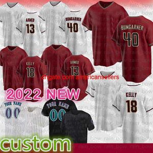 Baseballtröjor Jersey 51 Randy Johnson 40 Madison Bumgarner Luis Diamondback Gonzalez Christian Walker Carson Kelly Nic Nic