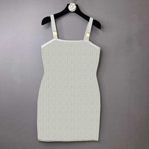 Dress Slim Sexy FF Knit Full Sling fendyity Dresses Knitted Stretchy Women Hip Dresses Vintage