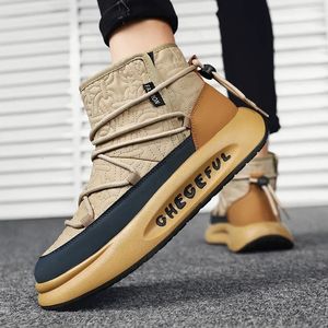 Boots Keep Warm Snow Boots for Men Winte Plus Velvet Platform Cotton Shoes for Men Outdoor Male Anti-slip Casual Shoes Ankle Boots 231108