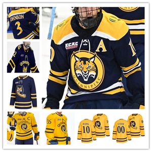 Niestandardowa koszulka hokejowa Quinnipiac College Ethan de Jong Jacob Quillan Zach Metsa Jake Johnson Sam Lipkin Collin Graf Jayden Lee Skyler Brind'Amour Iivari Rasanen