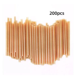 Disposable Cups Straws 200pcs Sugar Cane Straws 21cm Disposable Compostable Drinking Cocktail Straw Kitchen Beverage Accessories Festival Party Kitchen 231109