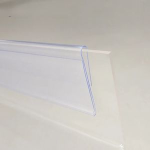 Venda por atacado de tiras de dados de prateleira de PVC de plástico tipo S N em Mechandise Preço Talker Sign Display Label Titular de cartão para loja Rack de vidro tomada de fábrica