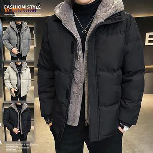 Mens Jackets Winter Warm Thicken Jacket Men Casual Loose Windproof Hooded Parkas Fashion Cashmere High Quality Coat 231109