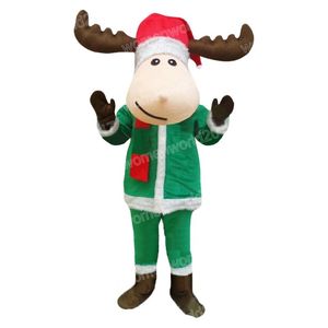 Lovely Christmas Deer Mascot Costume Cartoon Character Outfits Suit Adults Size Outfit Birthday Christmas Carnival Fancy Dress For Men Women