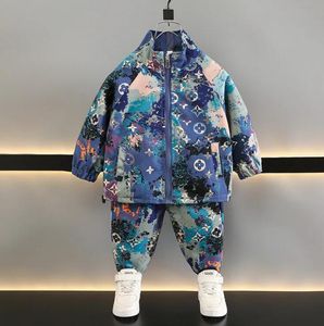 Crianças roupas de grife menino menina conjuntos de roupas camuflagem jaqueta cardigan sweatpants crianças casaco treino