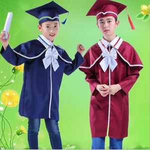 Vestidos de batismo crianças estudantes performance fantasias de desbaste acadêmico vestido de solteiro infantil infantil DR roupas de solteiro