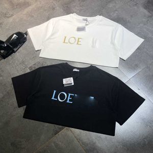 デザイナーTシャツを厳密に選択してくださいLoeの漫画犬プリントショートスリーフTシャツIns純粋なトップアウターウェアボトム