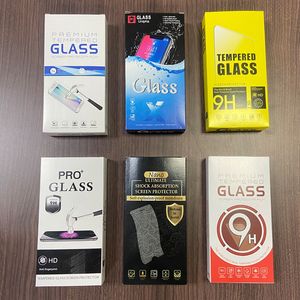 10 in 1 Universal-Verpackungsbox aus gehärtetem Glas für Samsung iPhone 15 14 13 Pro Max Displayschutzfolie Displayschutzfolie Kartonverpackungstasche