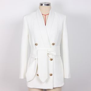 Women's Suits & Blazers 2024 Spring and Autumn New Metal Double breasted Green Fruit Collar Small Suit