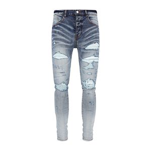 2023 Designer Mens Jeans Pants Ripped High Designer jeans men's jeans embroidered pants fashion hole pants top selling zipper pants am~ri GP1