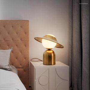 Tischlampen Metalllampe Hutform 270 ° Anpassung Postmodern Luxus Nachttisch Wohnzimmer Arbeitszimmer Schlafzimmer Schreibtischleuchten Dekorbeleuchtung D