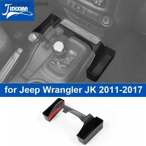 Organizador de carros Jidixian guardando a caixa de armazenamento de mudança de marcha para carros para Jeep Wrangler JK 2012 2012 2013 2014 2015 2016 2017 Acessórios de interiores Q231109