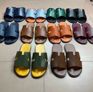 Mode tofflor Oran Heritage Calfskin Sandaler säljer som heta kakor Paris lyxdesigner mäns högkvalitativa Izmir flip-flops mäns stora.