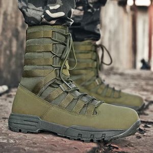 Boots High Top Military for Men Lace Up Walk Up Outdoor Tactical Boot Army Desert Midcalf Kids Buty robocze 231108