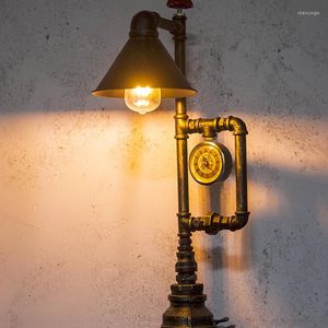 Tischlampen Kreativindustrie Wind Schreibtischlampe Nachttisch Schlafzimmer Büro Arbeitszimmer Restaurant Café Licht Wohnzimmer E27 Steam Punk