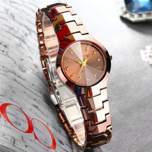 Zegarek na rękę ultra cienkie wodoodporne panie zegarek kwarcowe zegarki kobiety Tungsten Steel Mężczyźni Bransoletka Bransoletka WatchswristWatches