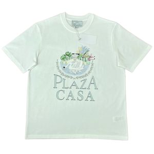 Camiseta branca meninos mens designer cisne gráfico tee ícone tshirt streetwear camiseta topo oversized casa blanca roupas moda verão tripulação pescoço manga curta tamanho S-2XL