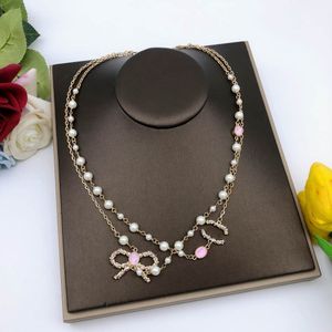 Designer C Choker Perlen Halsketten Frauen Luxus Ketten Anhänger Halskette Mode Perle Retro Schmuck Geschenke CCity Frau 56878