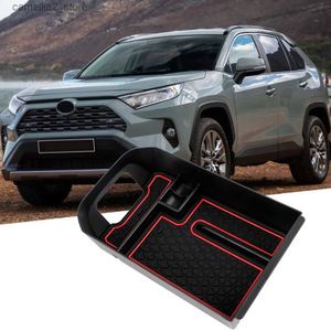 Bilarrangör Central Armrest Storage Box för Toyota RAV4 XA50 2019 2020 2021 Kontrollfack Tillbehör ABS Material Q231113