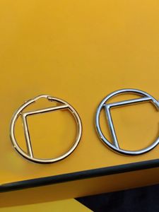 F Küpe Altın Saplama Küpe Tasarımcısı Kadınlar Erkekler Lüks Jewlery Gold Hoop Retro Ring Kolye F Küpeler Yuvarlak Ay Set Noel Hediyesi
