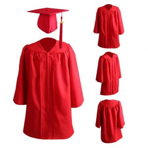 Abiti da battesimo Abbigliamento da laurea Abito da berretto da scuola materna Leggero Abito da berretto da laurea riutilizzabile significativo Pacchetto stola 230408