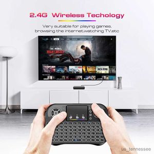 Tastiere Tastiere Tastiera Smart Tv Box Supporto per laptop Mini tastiera wireless 2.4G Mouse volante Touch Computer digitale Mini tastiera a secco R231109