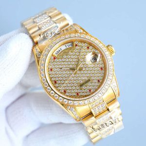 Luxo cheio de diamantes relógio feminino datejusts data dia feminino relógio de pulso automático 9Z4L movimento mecânico uhr coroa busto para baixo montre congelado rolx reloj