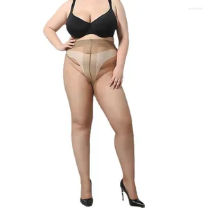 Kvinnors strumpor xxl/xxxl plus storlek t-crotch tight strumpbyxor sexiga nylon tights stora stora flicka strumpor hög kvalitet 60-110 kg